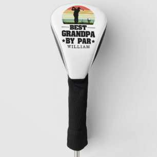 Retro Best Grandpa By Par Golf    Grandparents day Head Cover