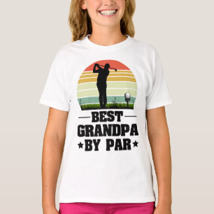 Retro Best Grandpa By Par Golf Grandparents day T-Shirt