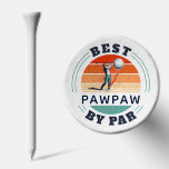 Retro Best Grandpa Pawpaw By Par Custom Golf Tees<br><div class="desc">Retro Best Grandpa By Par design you can customize for the recipient of this cute golf theme design. Perfect gift for Father's Day or grandfather's birthday. The text "PAWPAW" can be customized with any dad moniker by clicking the "Personalize" button above.</div>