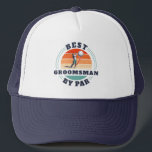 Retro Best Groomsman By Par Wedding Novelty Trucker Hat<br><div class="desc">Retro Best Groomsman By Par design you can customize for the best groomsman ever of this cute golf theme design. Perfect gift for wedding favors and groomsmen gifts. The text "GROOMSMAN" can be customized with any wedding party moniker by clicking the "Personalize" button.</div>