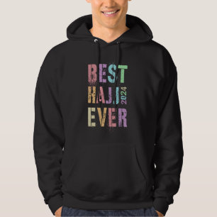 Retro BEST HAJJ EVER 2024 Group Souvenir Hadj Squa Hoodie