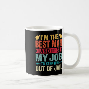 Retro Best Man Wedding Groomsmen Funny Bridal Bach Coffee Mug