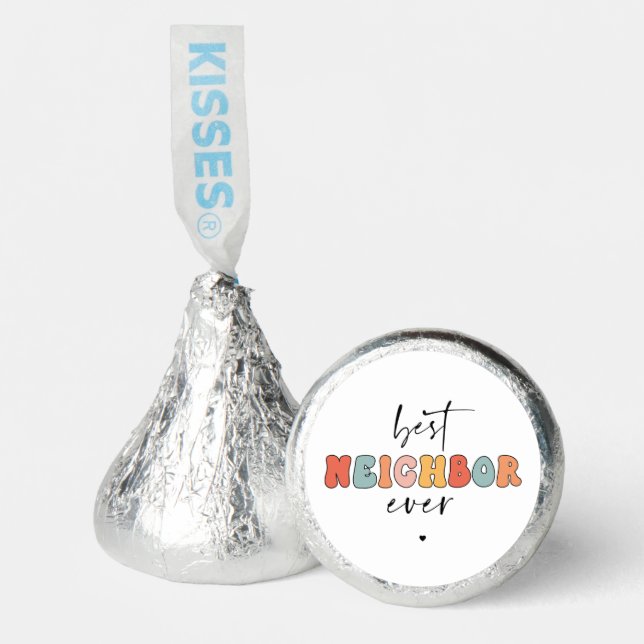 Retro Best Neighbor Ever Cute Hershey®'s Kisses® (Front)