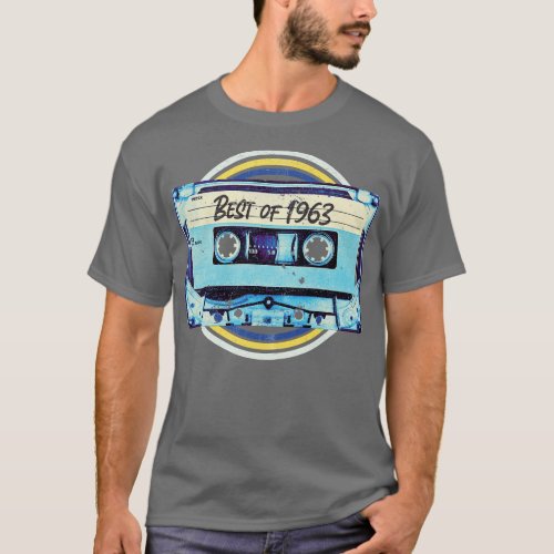 Retro Best of 1963 Mixtape Audio Cassette Tape Fun T_Shirt