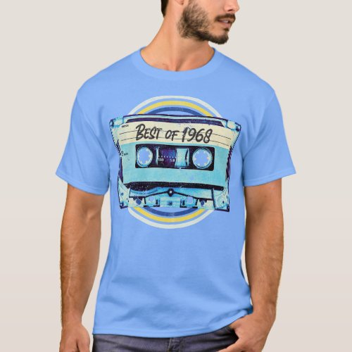 Retro Best of 1968 Mixtape Audio Cassette Tape Fun T_Shirt