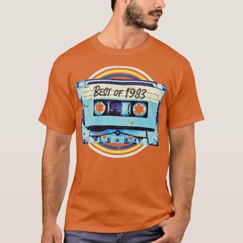 Retro Best of 1983 Mixtape Audio Cassette Tape Fun T_Shirt