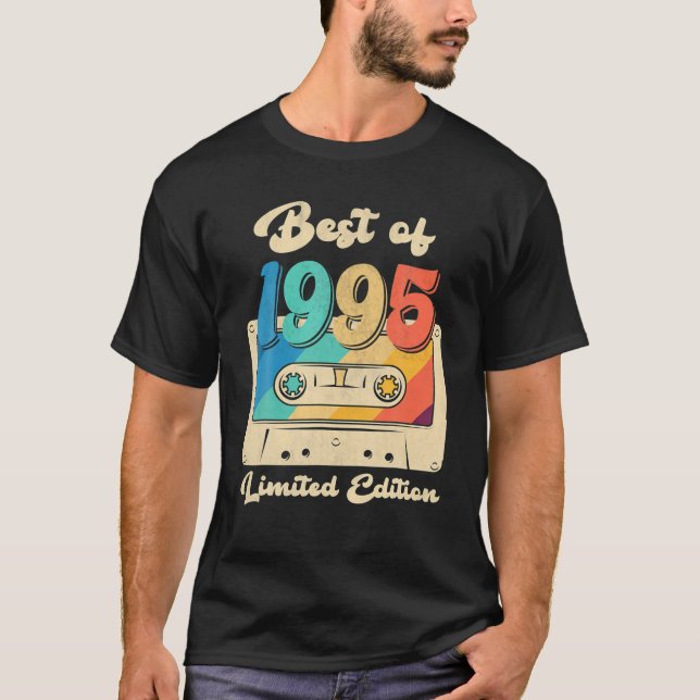 Retro Best Of 1995 Cassette Tape 27Th Birthday Dec T-Shirt (Front)