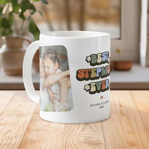 Retro Best Stepmom Ever 2 Photo Coffee Mug