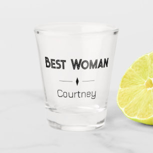 Retro Best Woman Wedding Shot Glass