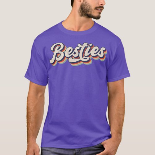 Retro Besties Best Friend Matching Gift T_Shirt