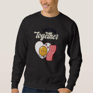 Retro Better Together Funny Valentines Day Couple  Sweatshirt