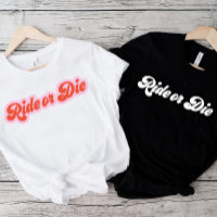 Retro BFF Friendship Bestie Chic Ride or Die White