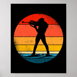 Retro Biathlon Design Cross-country Skiing Biathle Poster