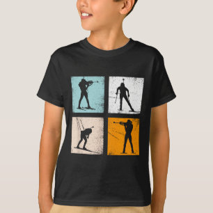 Retro Biathlon Wintersports Fans Men Women Kids T-Shirt