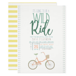 Retro Bicycle Baby Shower Invite
