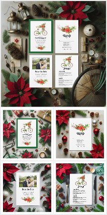 Retro Bicycle Christmas Wedding Collection