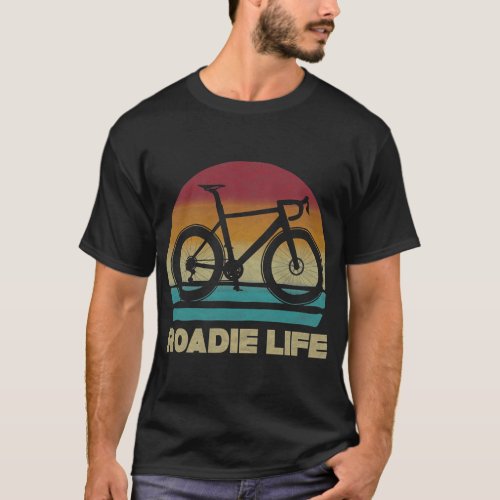 Retro Bicycle Cycling Roadie Life Vintage style  T_Shirt