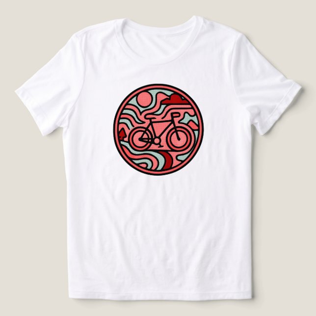 Retro Bicycle – Outdoor Adventure | WHITE ONLY Tri-Blend Shirt (Design Front)