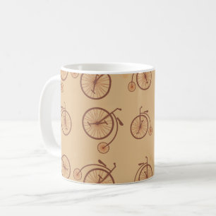 Retro Bicycle Pattern Coffee Mug
