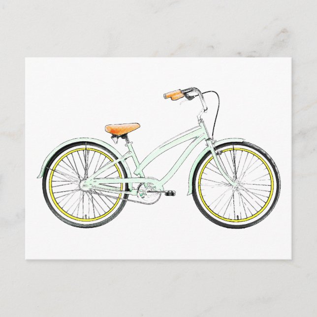 retro bicycle postcard (Front)