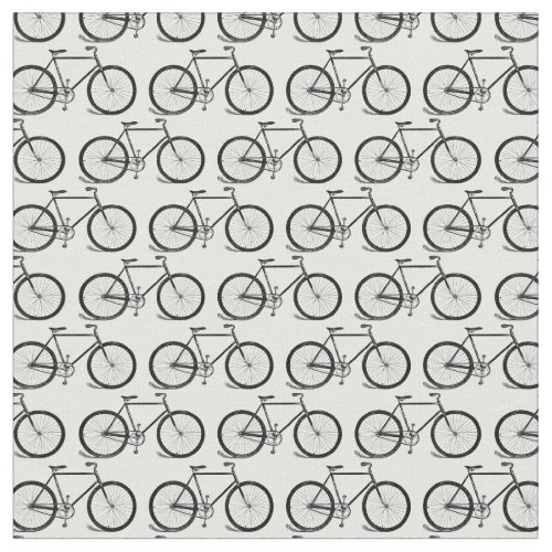 Retro Bicycles Fabric Pattern with CUSTOM BG COLOR