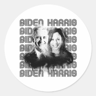 Retro Biden Harris Pride Classic Round Sticker