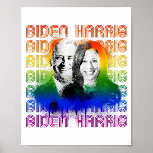 Retro Biden Harris Pride Poster