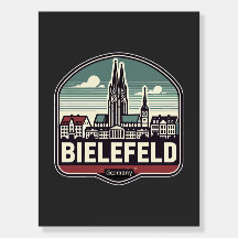 Retro Bielefeld Skyline