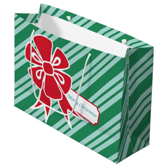 Retro Big Bow Gift Bag (Front Angled)