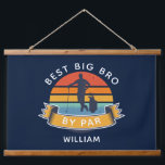 Retro Big Brother Golf Lover Birthday Room Hanging Tapestry<br><div class="desc">Retro Best Bro By Par design you can customize for dad, stepfather, grandpa or any golf enthusiast who's also a bro. Perfect gift for the best father, step daddy or grandfather ever who loves club sports or golfing The text "BEST BIG BRO BY PAR" can be customized with any dad...</div>