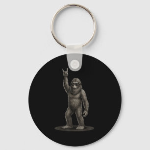 Retro Big Foot Rock Music Gifts Men Women Kid Funn Keychain