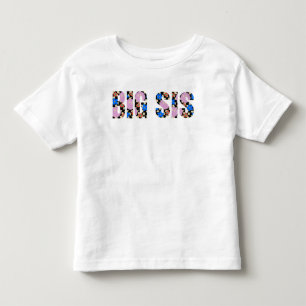 Retro “Big Sis” Checkered Flower Toddler T-shirt