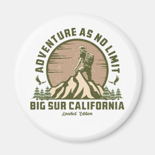 Retro Big Sur Hike Sunset T-Shirt Magnet