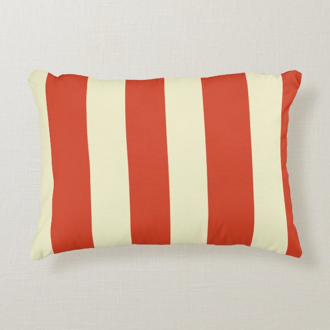 Retro Big Top Striped Accent Pillow (Front)