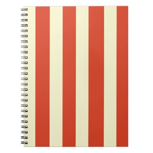 Retro Big Top Striped Spiral Notebook