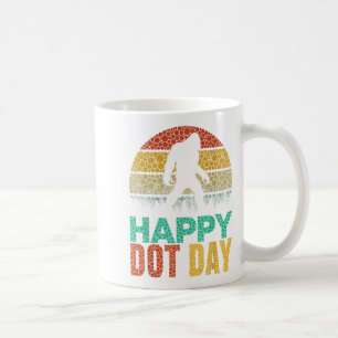 Retro Bigfoot Lovers Polka Dots Happy Dot Day Boy Coffee Mug