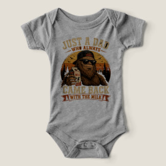 Retro Bigfoot Papa Dad Came Back With Milk Meme Infant T-shirt