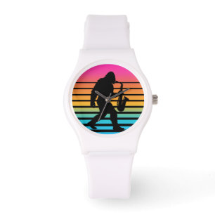 Retro Bigfoot Saxophone Sunset Watch