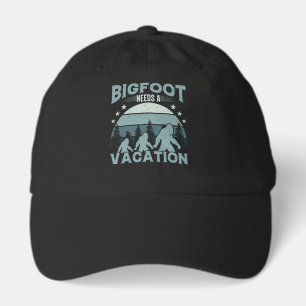 Retro Bigfoot Vacation Graphic Hat