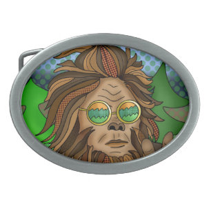 Retro Bigfoot   Vintage Colors Sasquatch Pop Art   Belt Buckle