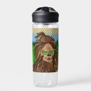 Retro Bigfoot   Vintage Colors Sasquatch Pop Art  Water Bottle