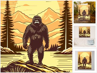 Retro Bigfoot Vintage Sasquatch Collection