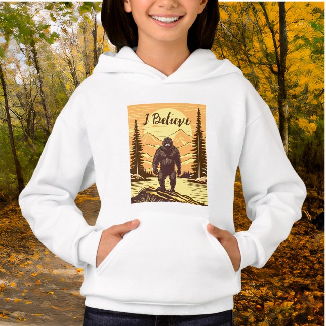 Retro Bigfoot Vintage Sasquatch Mountains   Hoodie (Creator Uploaded)