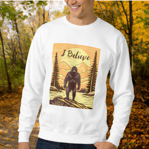 Retro Bigfoot Vintage Sasquatch Mountains Sweatshirt