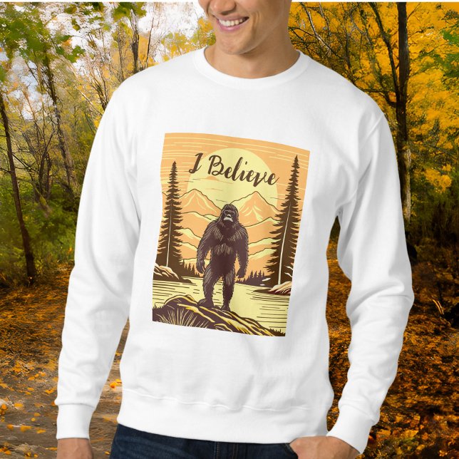 Retro Bigfoot Vintage Sasquatch Mountains   Sweatshirt (Creator Uploaded)