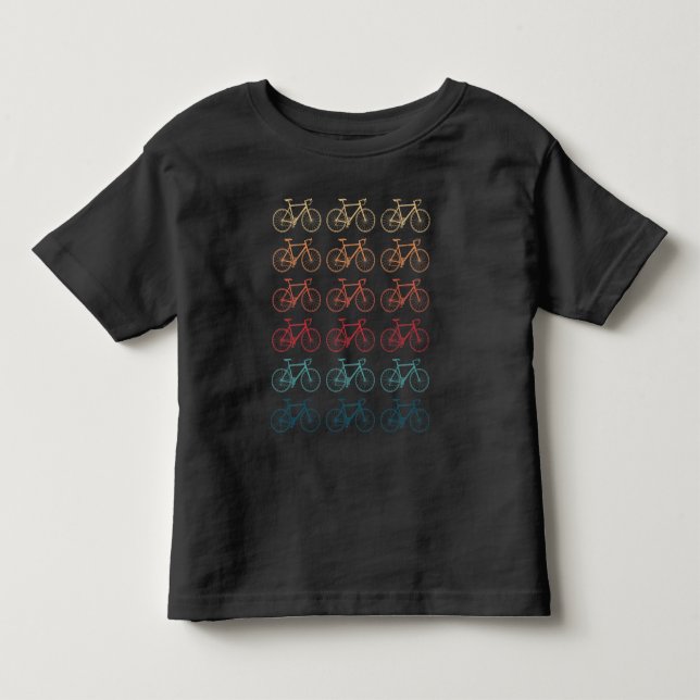 Retro Bike Art Cycling Sport Lover Toddler T-shirt (Front)