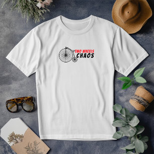 Retro bike Girl Irony black red Tri-Blend Shirt