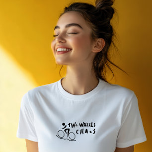 Retro bike Girl Irony black Tri-Blend Shirt