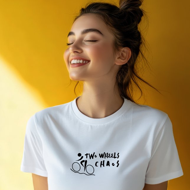 Retro bike Girl Irony black Tri-Blend Shirt (Creator Uploaded)