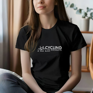 Retro bike Girl Irony black white Tri-Blend Shirt